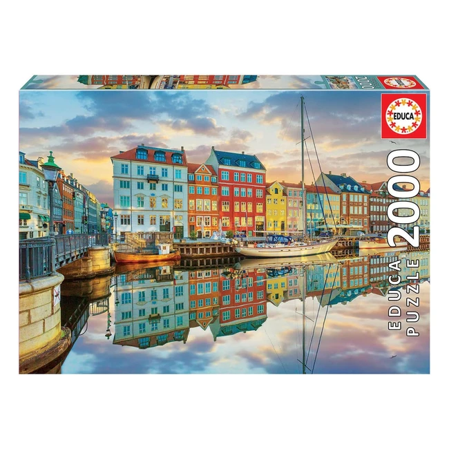 Puzzle 2000 piezas adultos Puerto de Copenhague 19278 - Estimula mente y creativ