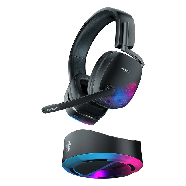 Cuffie da gioco wireless ROCCAT SYN MAX AIR RGB 3D Audio - Base di carica