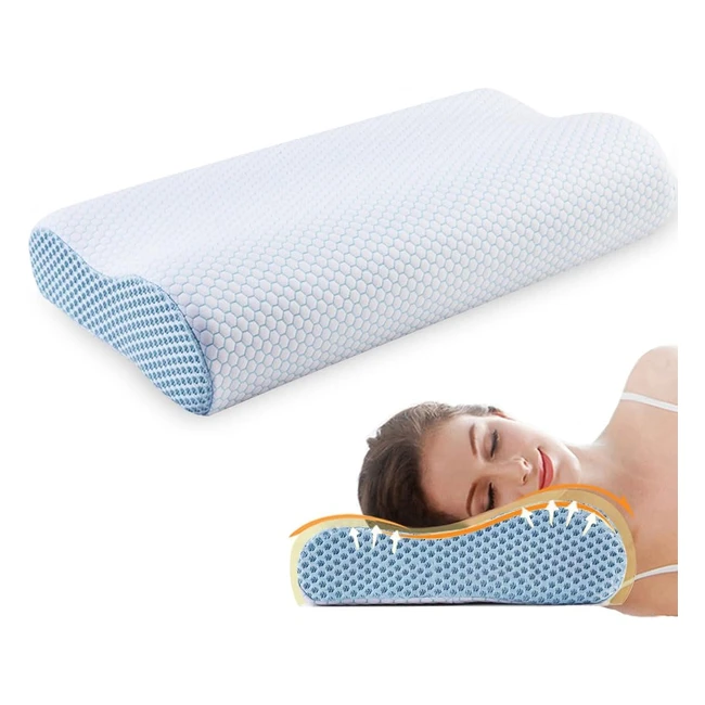 Ecosafeter 2024 Memory Foam Pillow - Deep Sleep Neck Pillow - Prime Supportive -