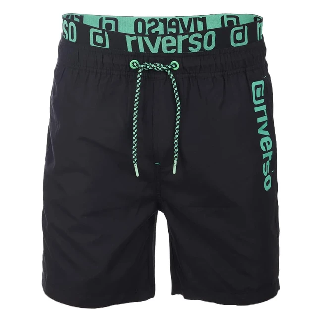 Costume da bagno uomo Riverso Rivbobby con coulisse poliestere nero verde arancione S-5XL
