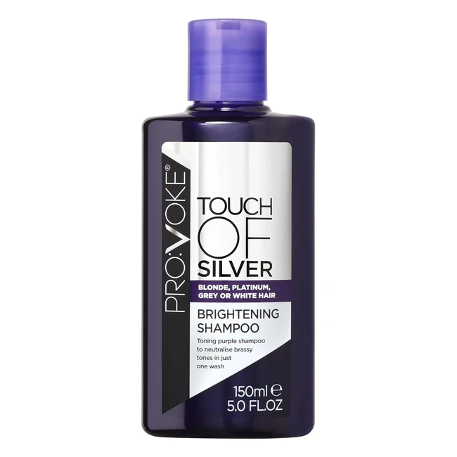 Provoke Touch of Silver Brightening Purple Shampoo 150ml - Neutralises Yellow  