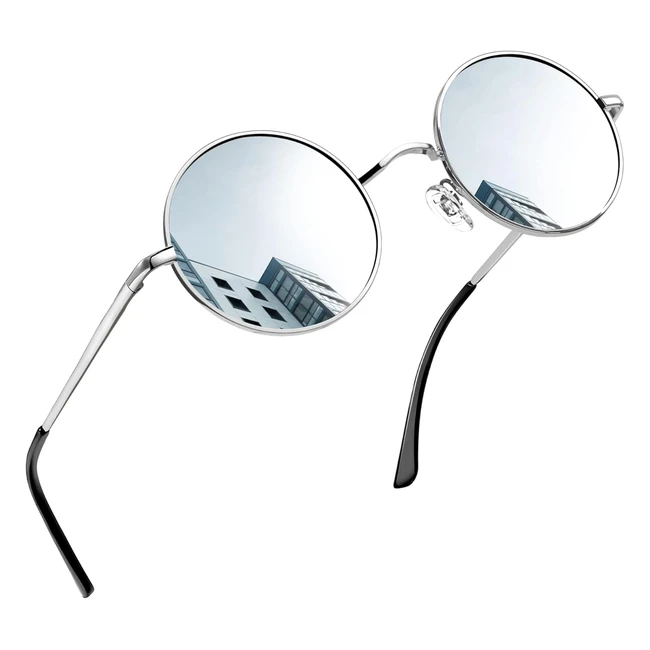 Lunettes de soleil rondes polarisées Joopin pour homme et femme - Réf. 46mm - Style hippie steampunk