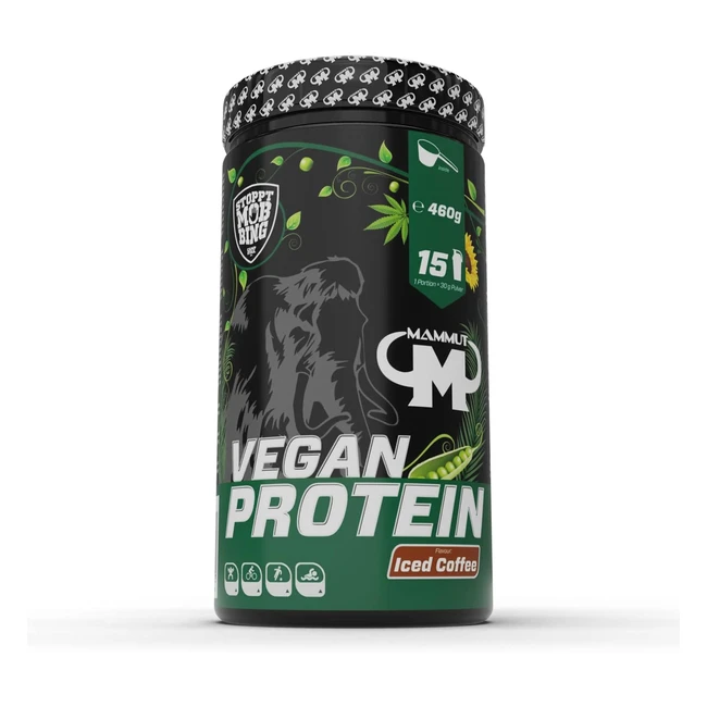 Mammut Nutrition Vegan Protein Iced Coffee 460g Tin - Pflanzliches Protein mit K