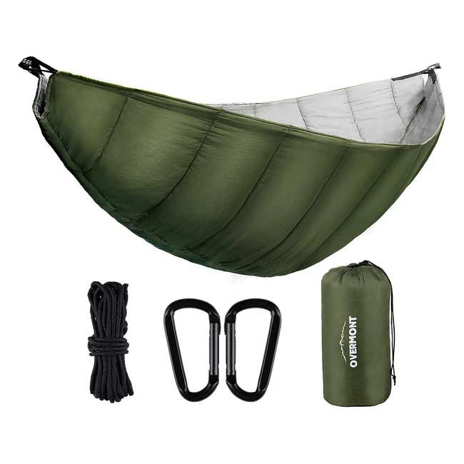 Overmont Hamaca Underquilt TV Certificado - Manta Invierno Ultraligera