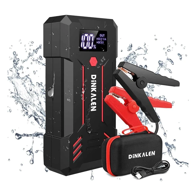 Avviatore Batteria Auto Dinkalen 3000A 23800mAh - Avviatore Emergenza per Auto B