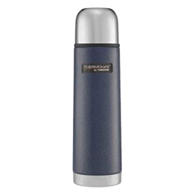 Thermos Thermocaf Stainless Steel Flask - Hammertone Blue - 1L - HotCold Retent