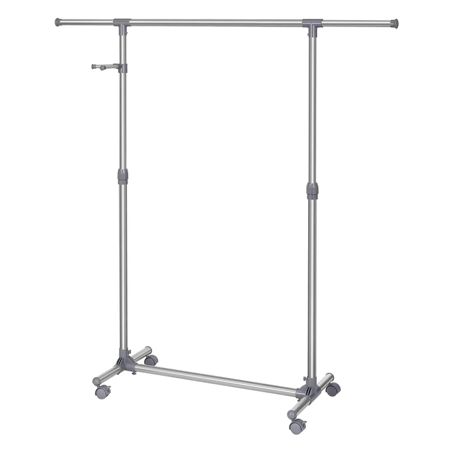 Songmics Adjustable Garment Rack Coat Hanging Rail Clothes Stand LLR01G87150