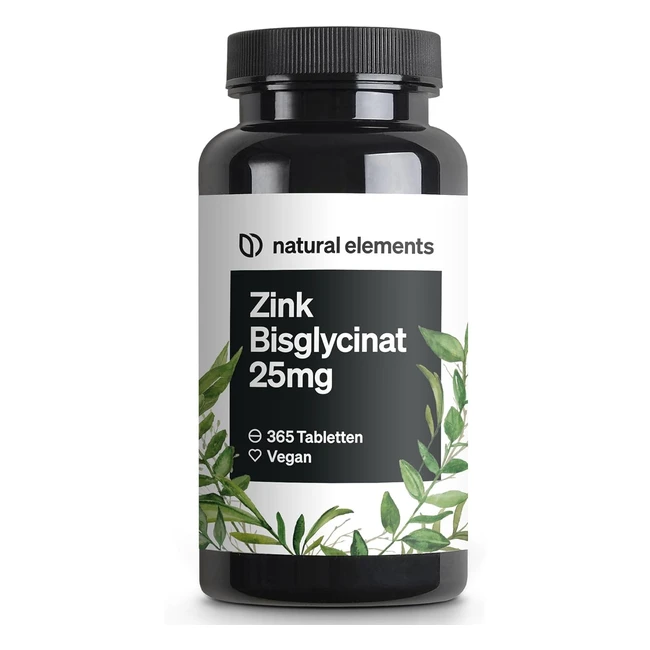 Zink 25mg 365 Tabletten Premium Albion Zink Bisglycinat Zink Chelat - Wert fr 