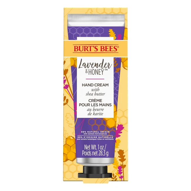 Burts Bees Hand Cream Lavender Honey Shea Butter 283g - Very Dry Hands
