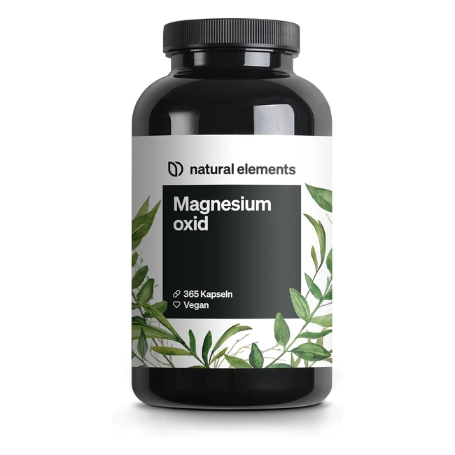 Magnesium 365 Kapseln 665mg mit 400mg elementarem Magnesium pro Kapsel - Laborge