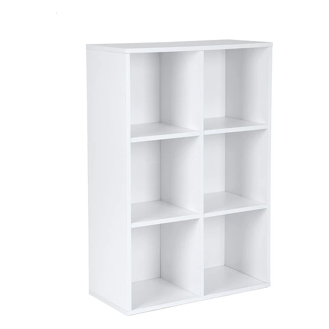 VASAGLE Wooden 3-Tier Bookcase Display Shelf White LBC203D 655 x 30 x 975 cm
