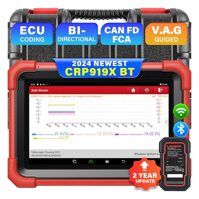 Lanzamiento X431 CRP919X BT OBD2 Escáner 2024 - Diagnóstico Bidireccional CAN FD DOIP Inalámbrico - Actualización 2 Años