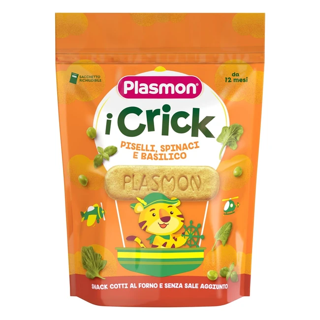 Plasmon Snack I Crick Piselli Spinaci Basilico 100g 6 Confezioni
