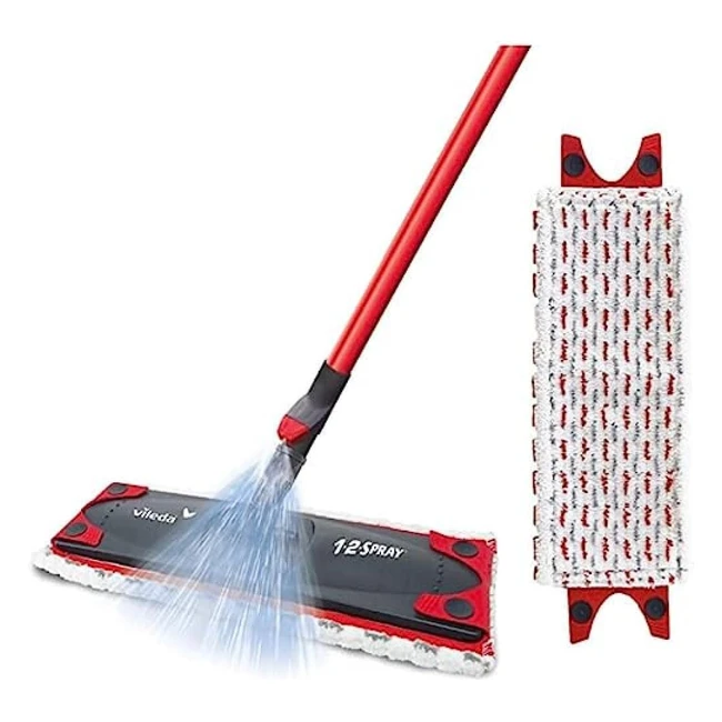 Vileda 12 Spray Mop Microfibre Flat Floor - Easy Cleaning Set
