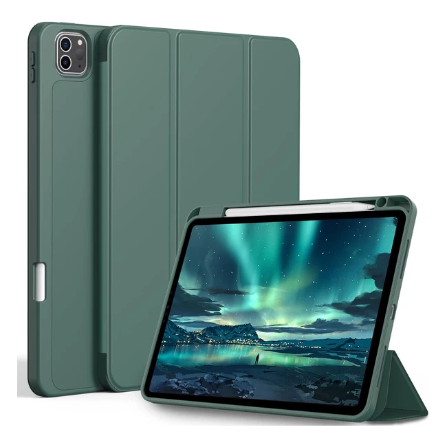 Funda iPad Pro 11 2022 2021 2020 2018 Portalpiz Carga Slim Verde Noche