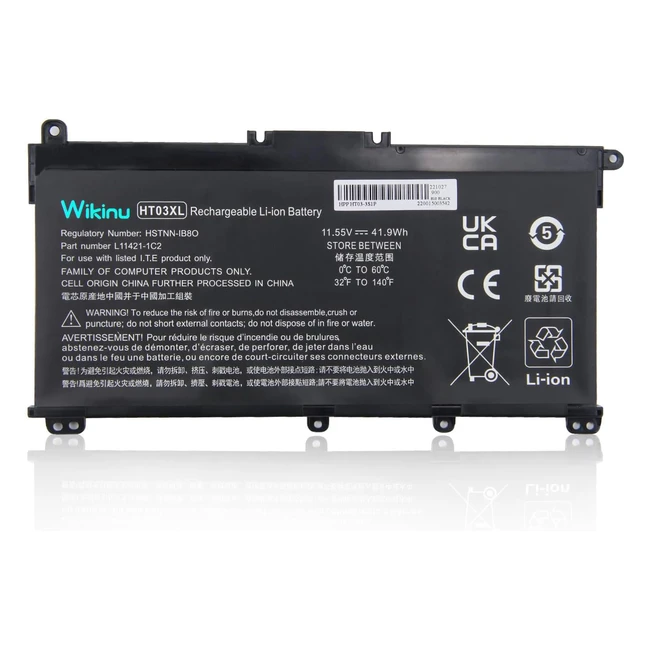 Batteria HP Pavilion 14ce 15da 17by HT03XL L11119855 - 419Wh 3 celle