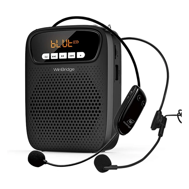 Amplificador de Voz Inalámbrico con 2 Micrófonos Bluetooth - 15W - Recargable 2500mAh