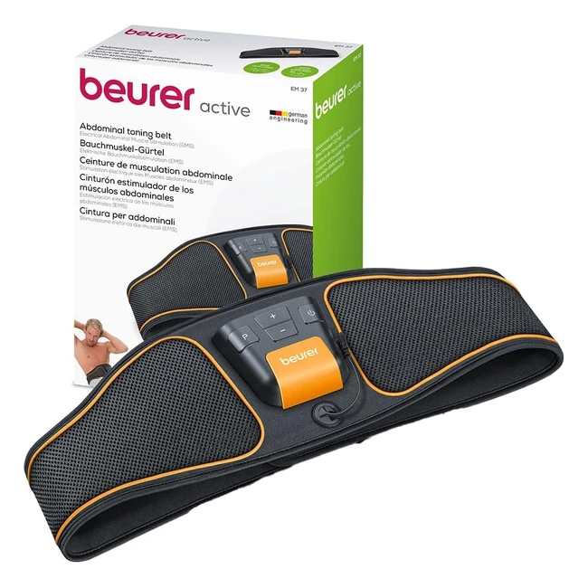Beurer EM 37 Ceinture Abdominale EMS Musculaire Noir/Orange