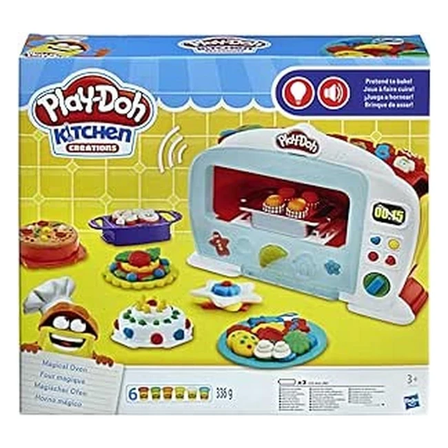 Magical Play-Doh Kitchen Creations Oven Set for Kids 3 with Lights Sounds 6 C