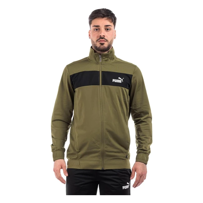 PUMA Herren Poly Suit CL Trainingsanzug - Olivgrn - Gre S - Atmungsaktiv 