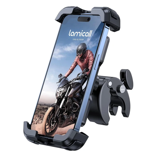 Support téléphone moto/vélo Lamicall avec pince guidon dégagement rapide pour iPhone Samsung Huawei