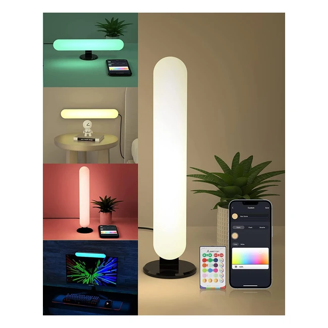 Lampada da scrivania intelligente Alantop WiFi Alexa Google RGB Bianco
