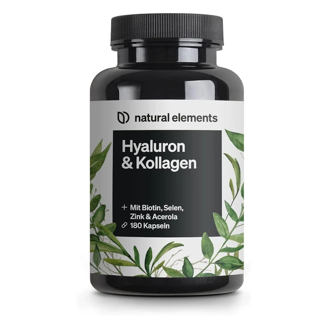 Hyaluronsure Kollagen Komplex 180 Kapseln mit Biotin Selen Zink Vitamin C aus 
