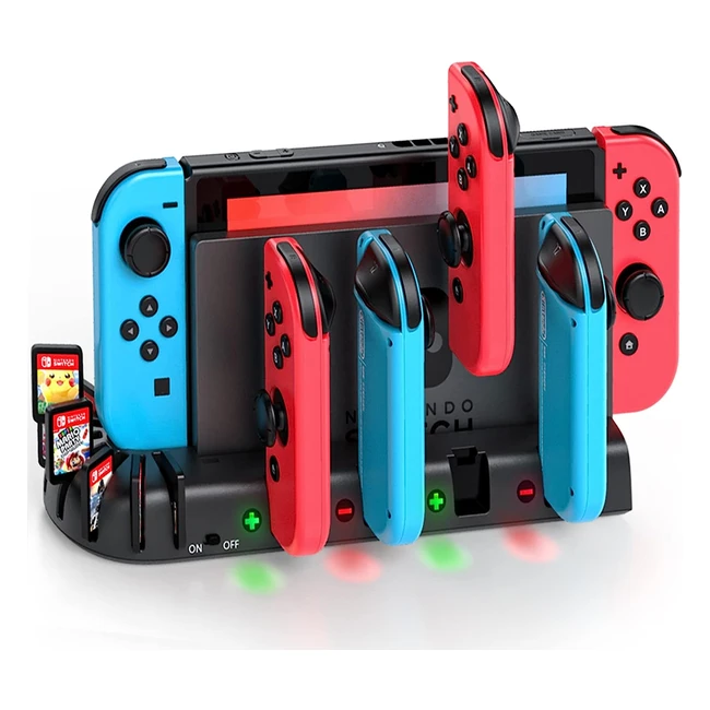 Chargeur Joycon Nintendo Switch OLED USB 8 emplacements LED