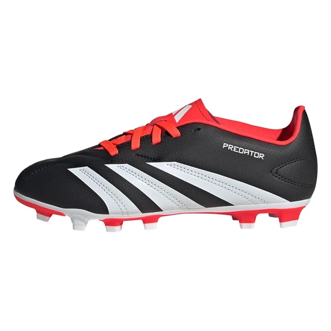 adidas Predator Club FG Football Boots - Core Black/Cloud White/Solar Red - Size 45 UK Child