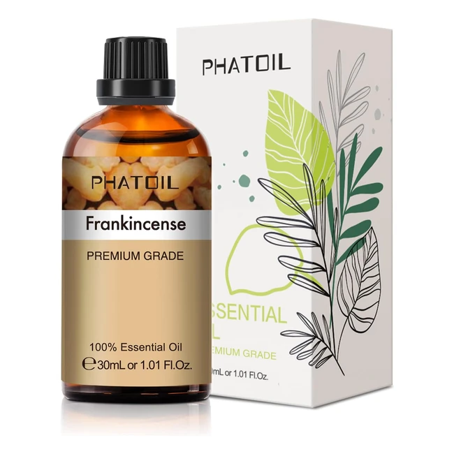 Phatoil Frankincense Essential Oil 30ml Premium Grade Pure Essential Oils for Diffusers - Home Aromatherapy Humidifier Candle Making