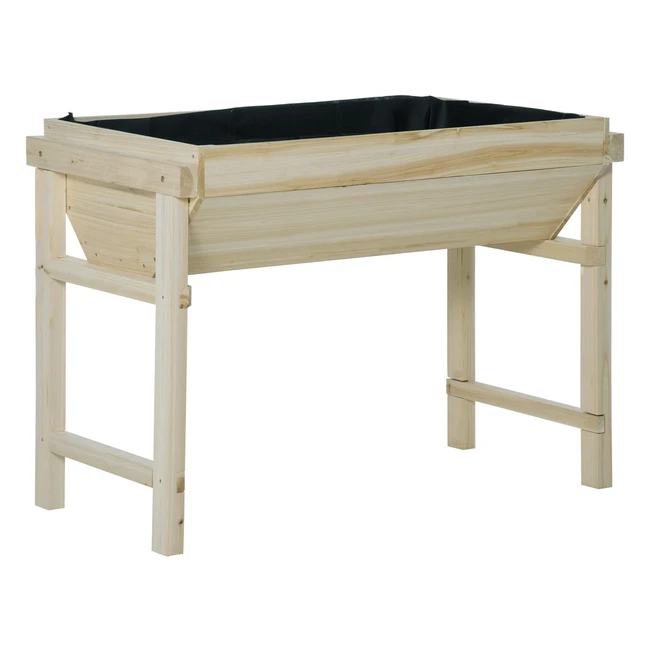 Outsunny Jardinire sur pieds potager dim 1085L x 60L x 80H cm bois sapin inser