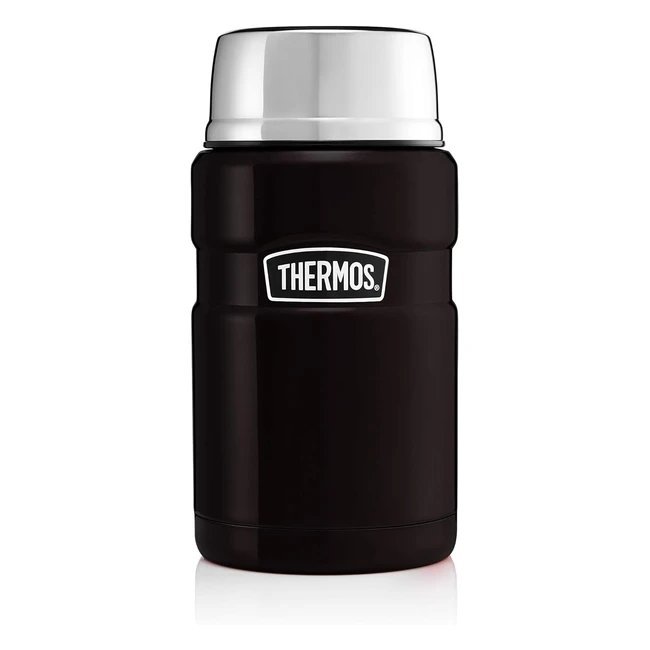 Thermos 101540 Stainless King Food Flask 710ml - Hot 9 Hours, Cold 14 - Durable Steel - Wide Mouth