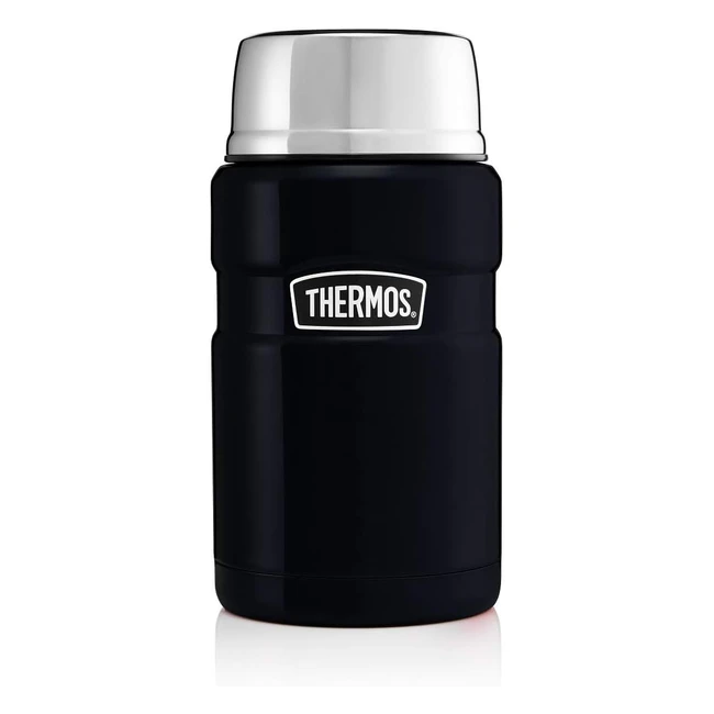Thermos Stainless King Food Flask Midnight Blue 0.71L 101423 - Hot 9 Hours Cold 14 - Stainless Steel