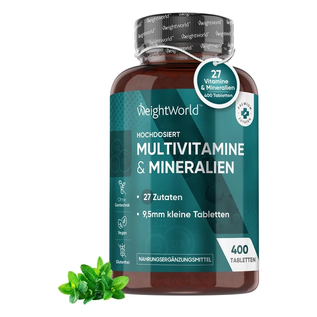 Weightworld Multivitamin Tabletten - 27 Vitamine  Mineralien - Immunsystem  En