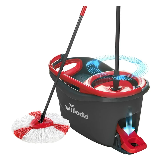 Vileda Turbo Microfibre Mop and Bucket Set - Spin Mop for Cleaning Floors - Set 