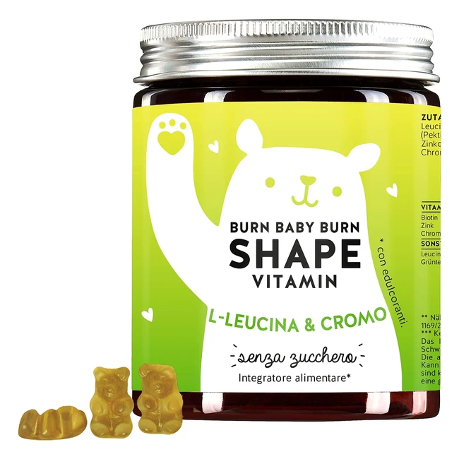 Supporto per la perdita di peso con cromo, biotina, zinco, lleucina ed estratto di foglie di tè verde - Bears with Benefits Burn Shape