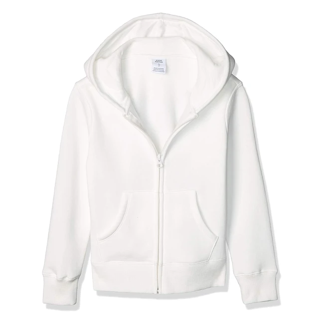 Sweatshirt Fille Amazon Essentials Polaire Fermeture clair Blanc