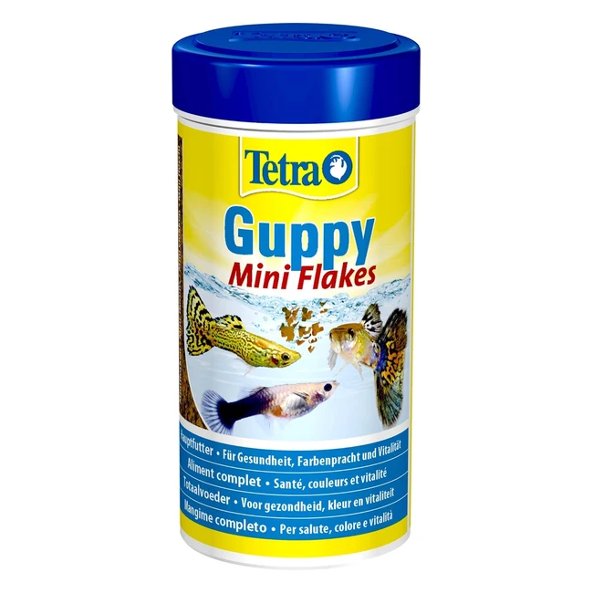 Tetra Guppy Mini Flakes Fischfutter 250ml - Ausgewogen  Nhrstoffreich - Ideal