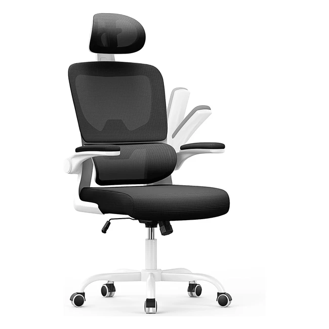 Silla de Oficina Ergonmica Naspaluro con Soporte Lumbar - Blanco
