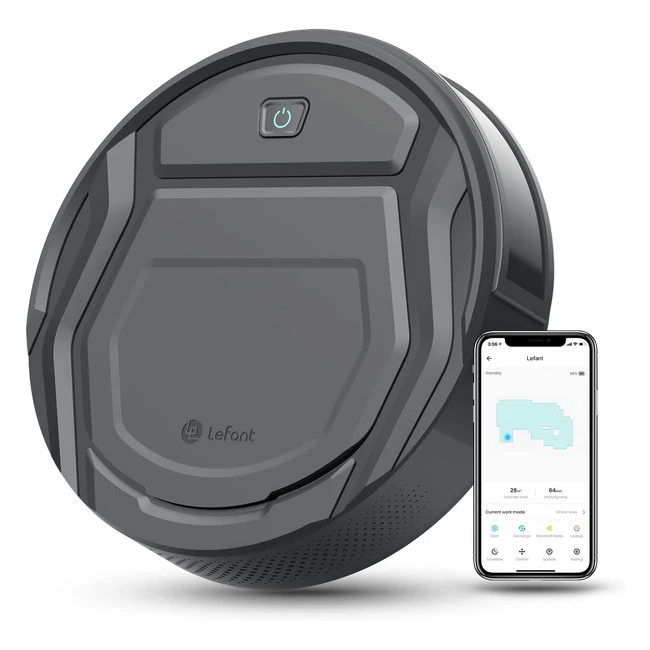 Lefant M210P Grey Robot Vacuum Cleaner  Small Robotic Vacuum  2200 Pa Suction 