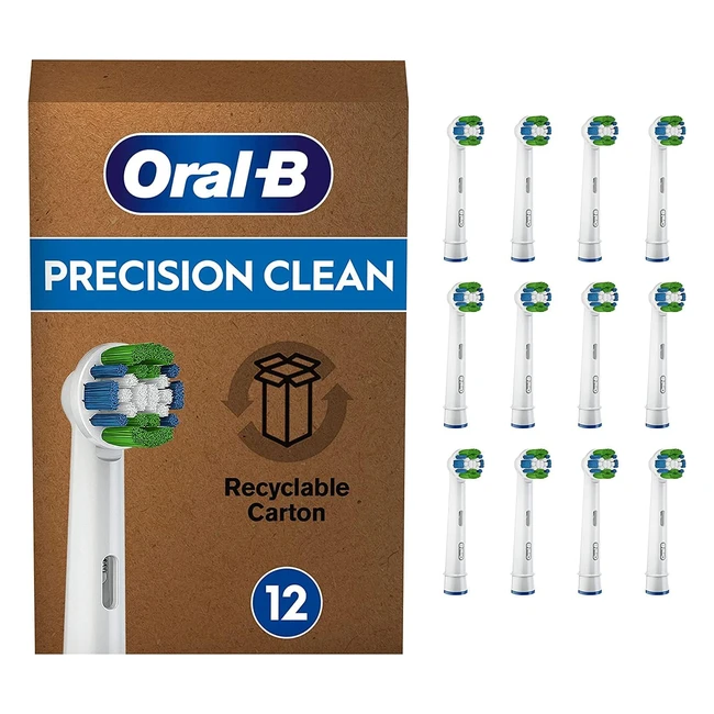 OralB Precision Clean Electric Toothbrush Head - Pack of 12 - CleanMaximiser Tec