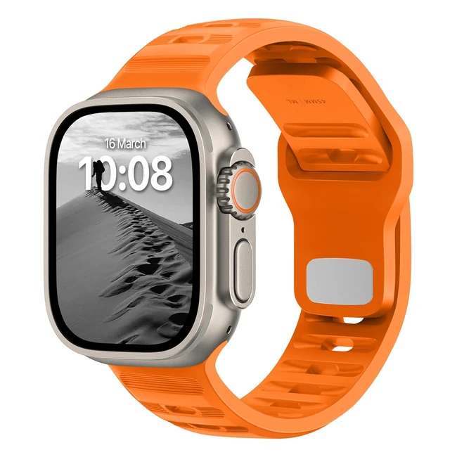 Cinturino Sport Donegani UC1 per Apple Watch Serie Ultra 9 8 7 6 5 4 3 2 1 SE 49mm 45mm 44mm 42mm 41mm 40mm 38mm - Arancione