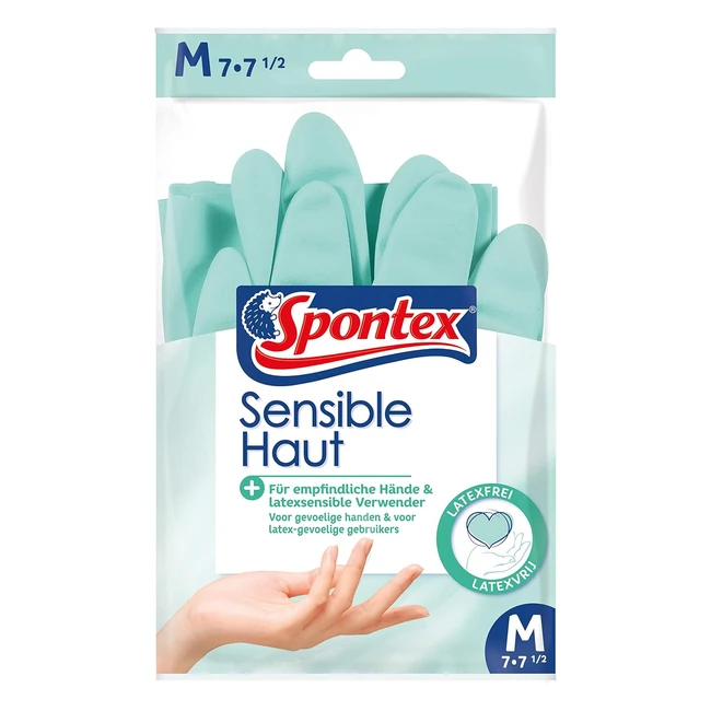 Guanti Spontex Sensitive Skin per Uso Domestico - Taglia M - Confezione da 1