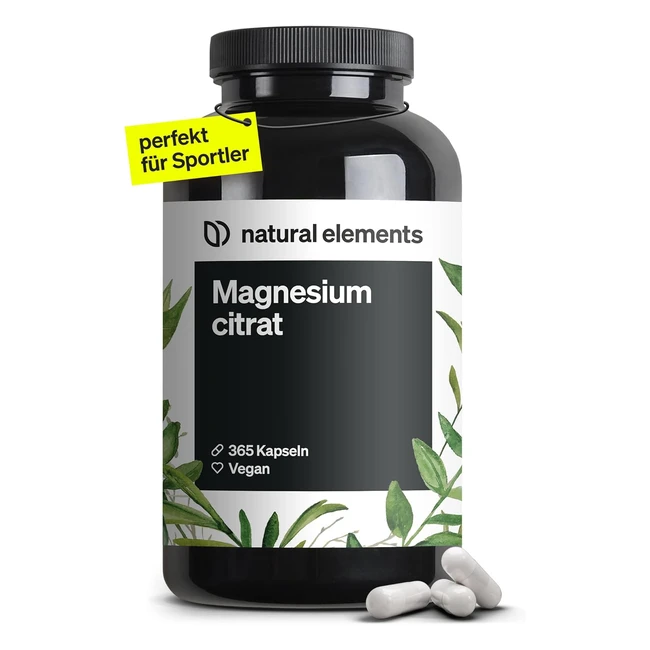 Hochdosiertes Premium Magnesium Citrat - 2250 mg - 360 mg elementares Magnesium 