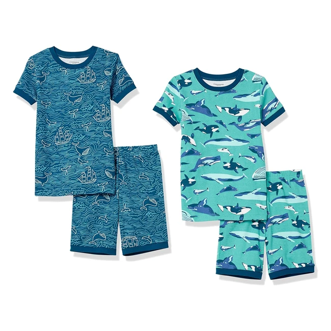 Lot de pyjamas en coton Amazon Essentials coupe ajustée - Packs multiples