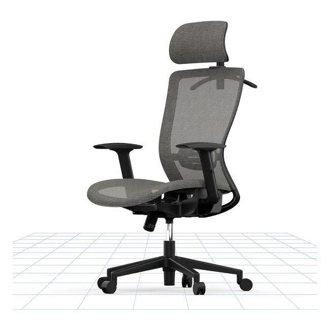 Silla Ergonómica Flexispot OC3B - Ajustable en Altura - Reposacabezas - Apoyabrazos - Soporte Lumbar - Ruedas Giratorias