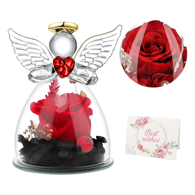 Angelo Rosa Stabilizzata - Regalo San Valentino - Fiori Eterni - Originali - Reg