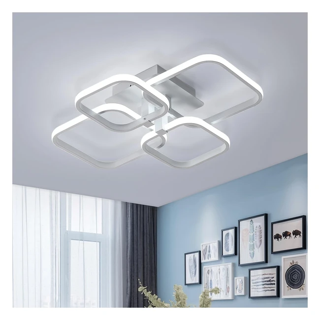 Plafoniera LED Soffitto 60W Moderna Quadrata 4500lm Bianca Fredda 6500K