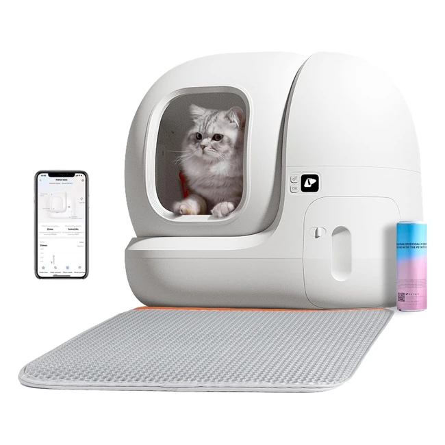 Arenero Gatos Autolimpiable Pura Max XSecure App Control 76L Capacidad