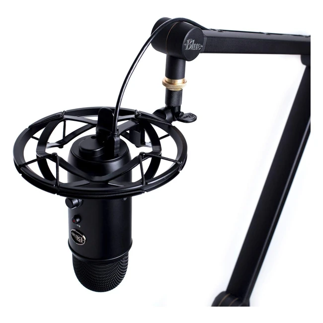 Blue Radius III Custom Microphone Shockmount for Yeti Pro USB Microphones - Improve Sound Quality for Podcasts, Twitch Streaming, Voiceover - Black